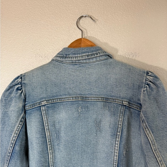 REVOLVE Retrofete Lema Denim dress Western Puff Sleeve size Medium H28 - Picture 6 of 13